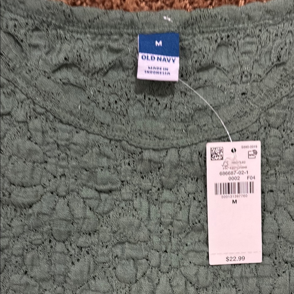 Old Navy Green Fitted Ribbed T-Shirt - Picture 3 of 5